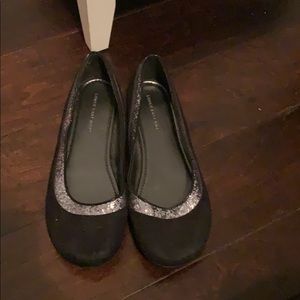 Blank ballet flats with glitter sparkle